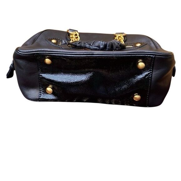 ISABELLA FIORE ‘A PINCH SASY’ LIMITED ED. BLACK LEATHER SATCHEL  MSRP $425 - Picture 9 of 14